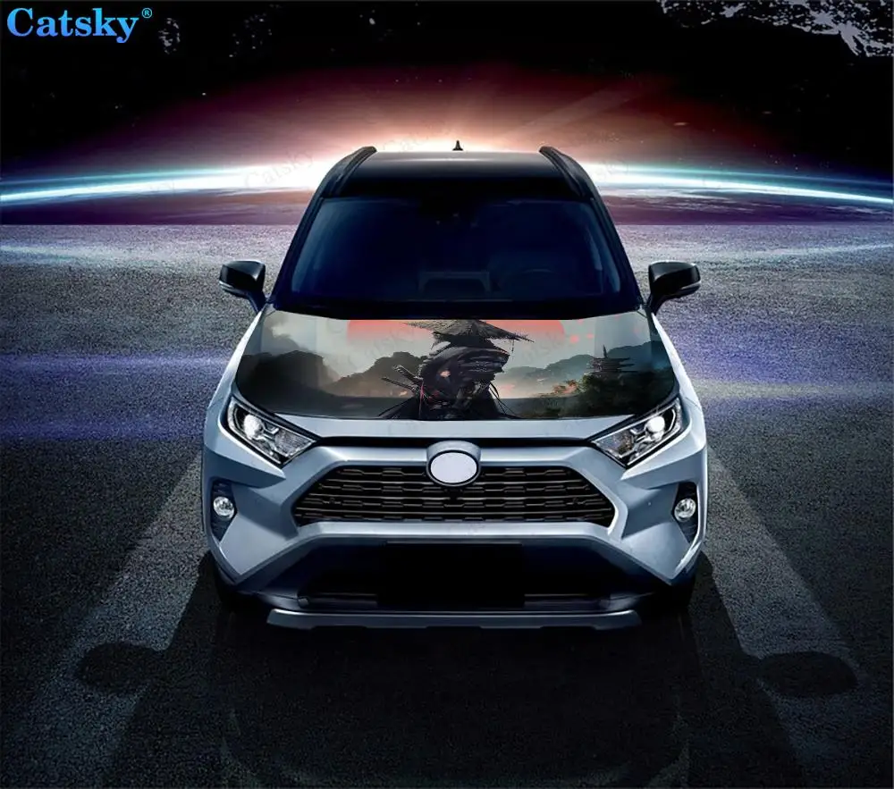 Samurai ниндзя Автомобильная капота виниловые наклейки оберточная виниловая пленка