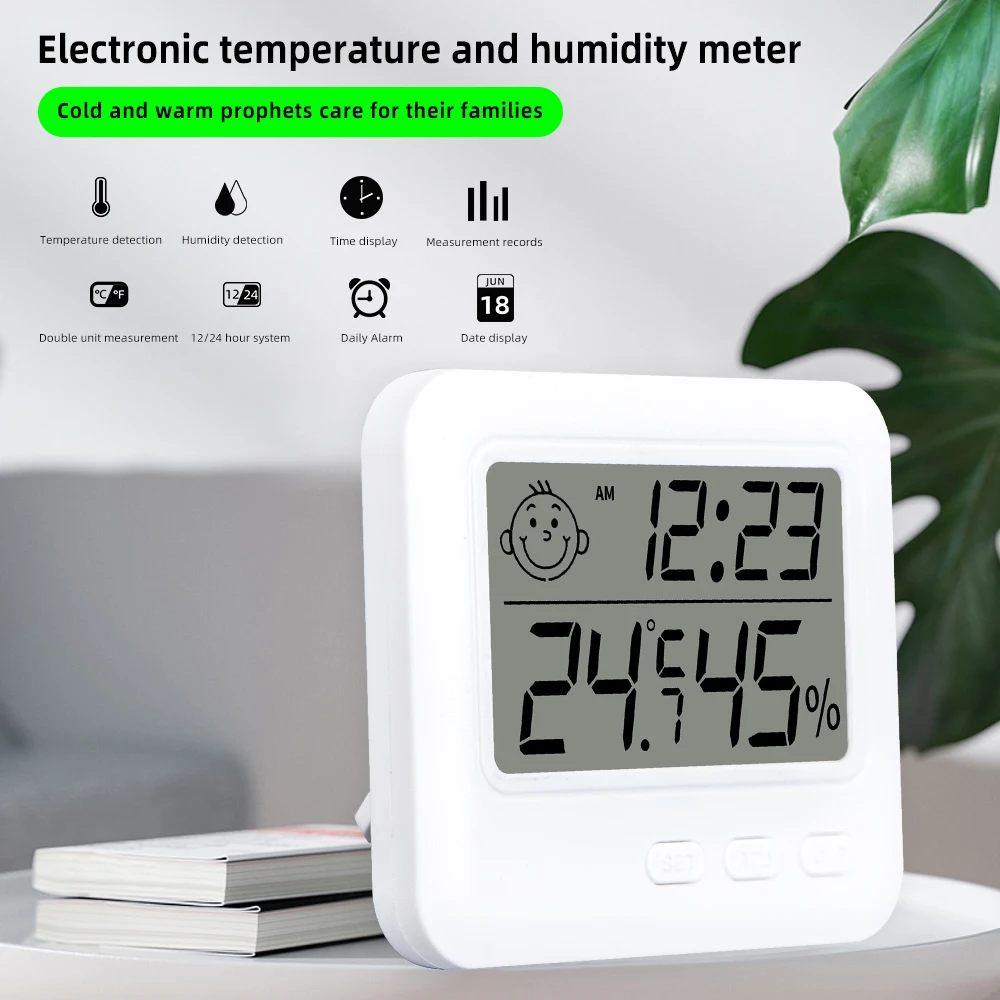 Цифровой измеритель температуры и влажности с ЖК-дисплеем