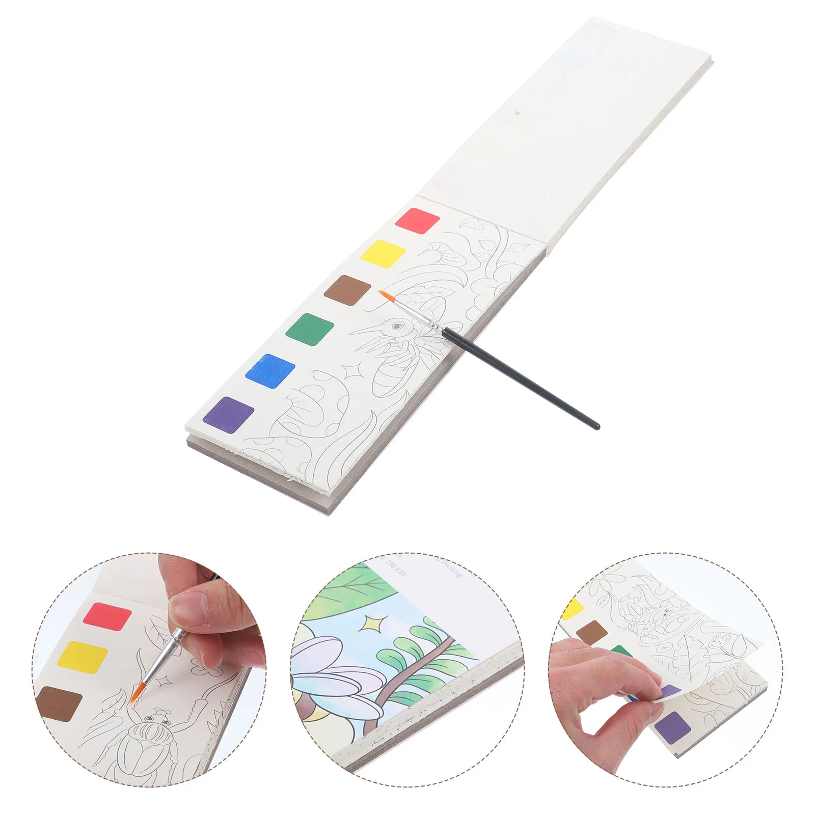 Акварельный блокнот для рисования раскраска в спиральном переплете детские
