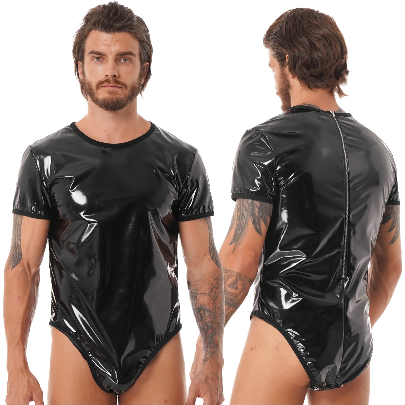 Сексуальное мужское нижнее белье ночное влажный внешний вид Женское боди на