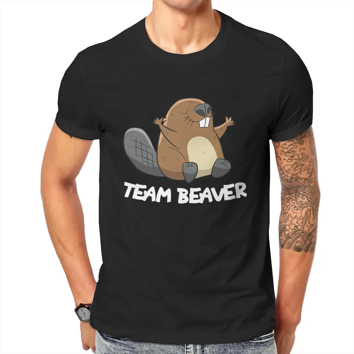

Team Beaver Funny Beaver T shirt Men T shirt summer T-shirt