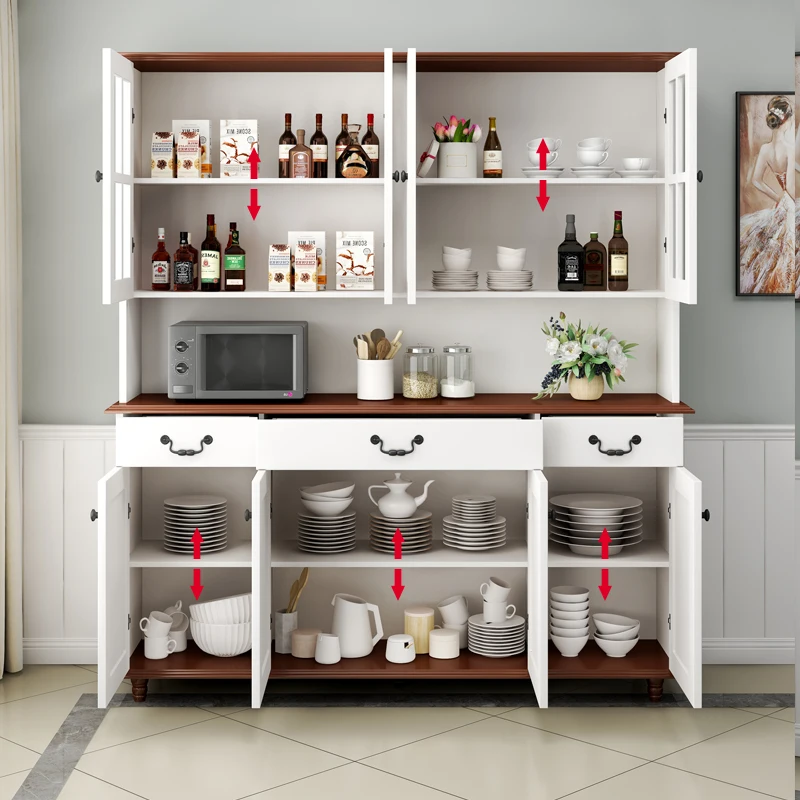 Белый барный шкаф сервант для хранения скандинавский комод документов