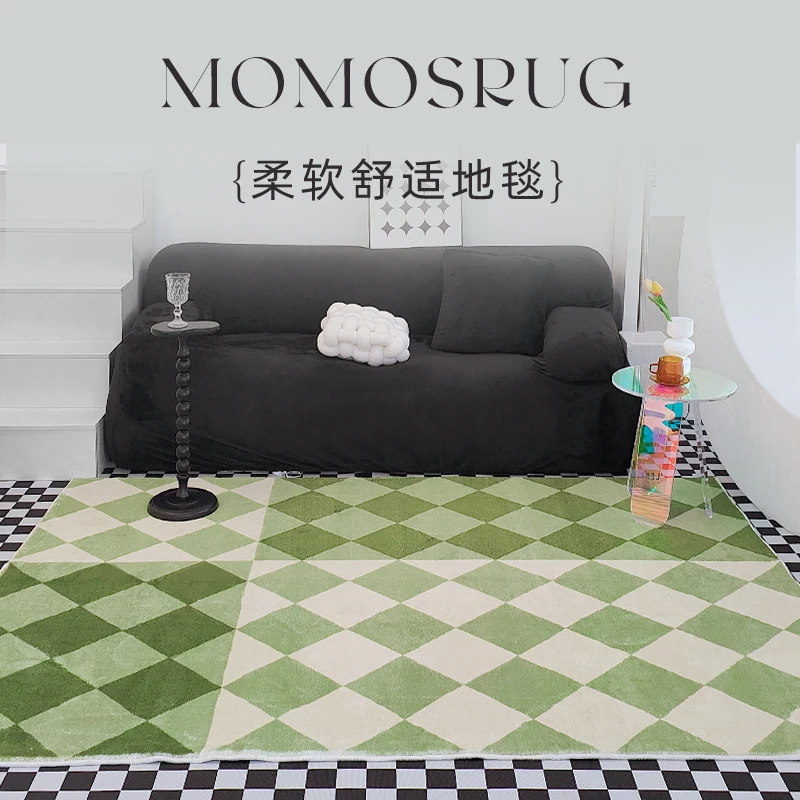 

Geometric Design Plaid Living Room Carpet IG Minimalist Fashion Art Bedroom Rugs Home Decor Carpet Tapis ковер 귀엽다양탄자 سجادة พรม