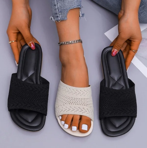 

2022 NEW Summer Sandals Women Shoes Women Mules Slides Peep Toe Square High Heels Sandals Female Shoe Casual Square Heel 35-39
