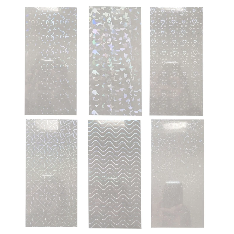

517F 6 Styles Photo Glitter Film Sticker Goo Chuck Lamination Photo Album Star Chaser Diy Transparent Sticker Phone Stickers