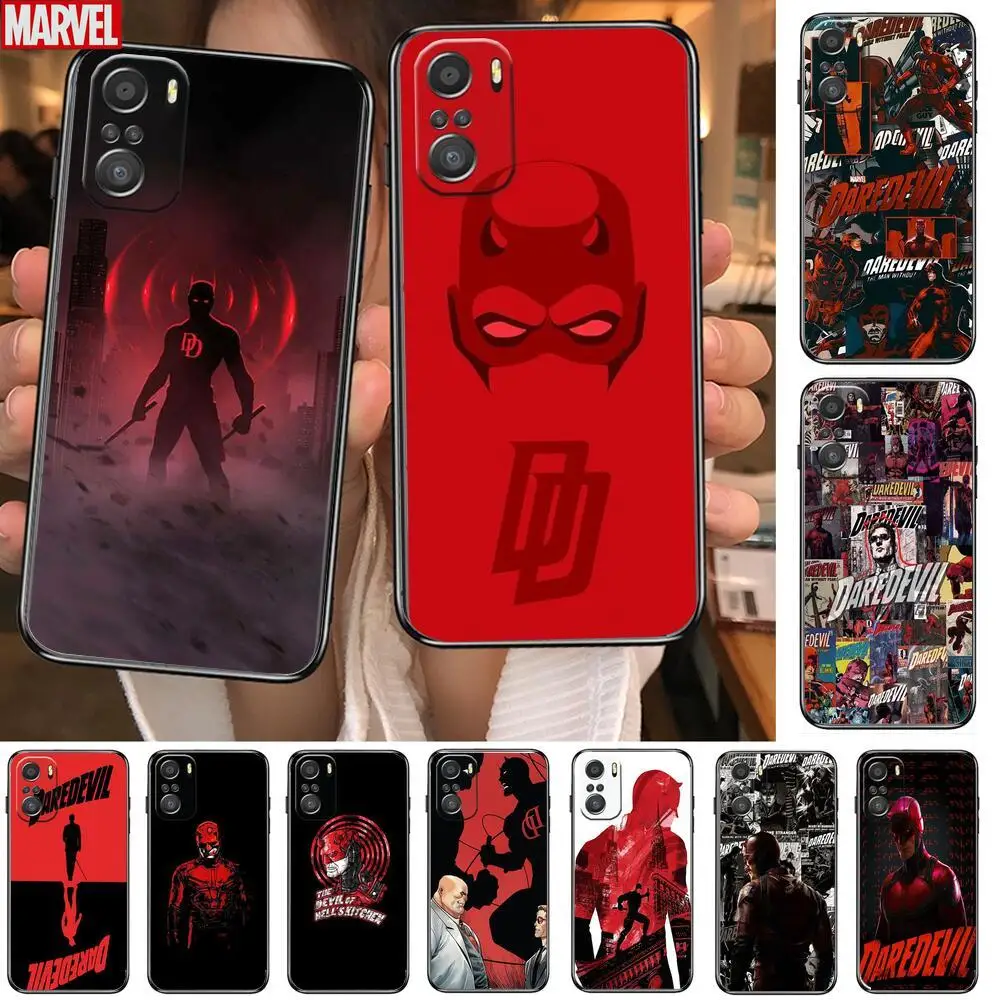 

Daredevil Marvel anime Phone Case For xiaomi redmi 11 Lite pro Ultra 10 9 8 MIX 4 FOLD 10T Black Cover Silicone Back Prett