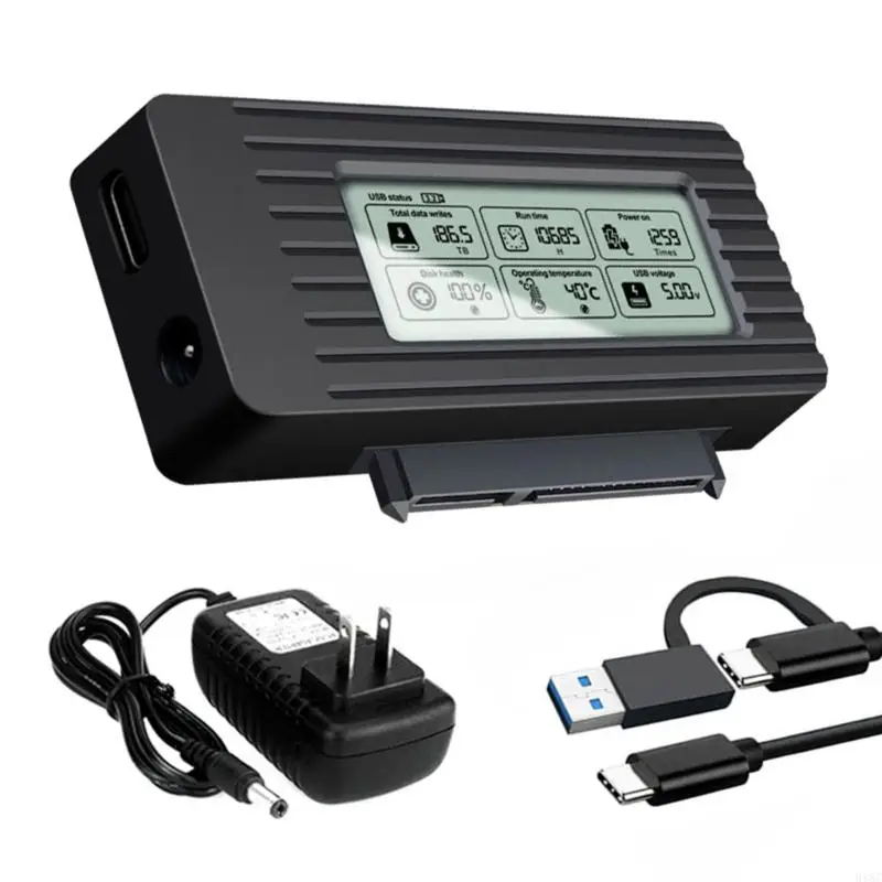 918C USB3.1 TypeC HDDs Case Устройство чтения жестких дисков для 2 5 3 со светодиодным дисплеем