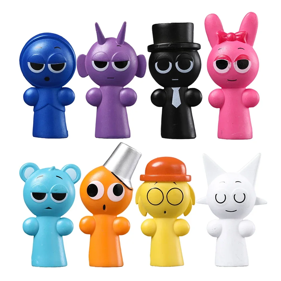 Sprunki Brud Black Jevin Durple Pinki Sky Tuner Wenda мультфильм Kawaii Q версия куклы фигурки игрушки 8