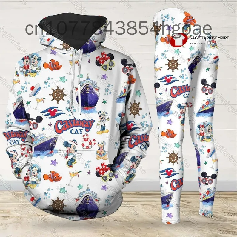 Новинка лета 2024 толстовка с капюшоном 3D принтом Диснея Минни Женский костюм