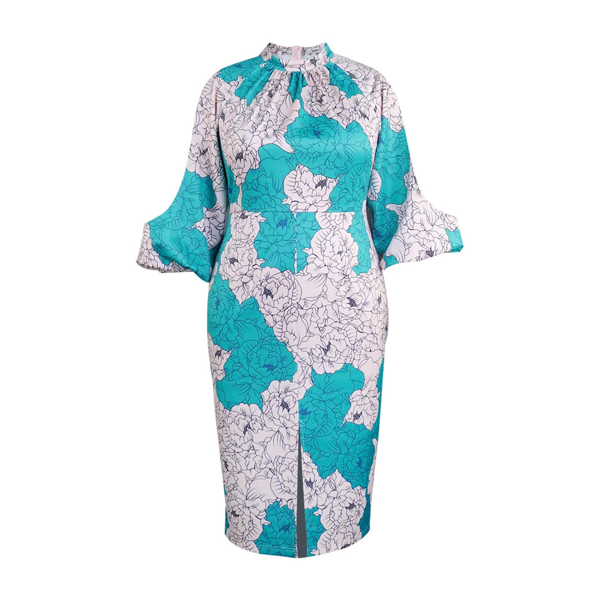 Plus Size Large Women's Dress Printed Leader Dress Commuter Hollow Vacation Fashion Dress Printed Dress Elegant Female Clothes