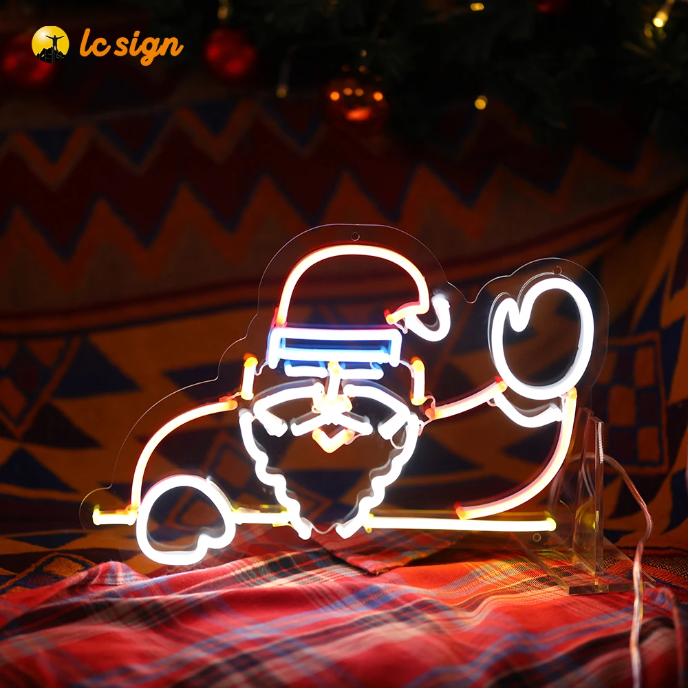 

Christmas decoration lights party interior decoration Santa Claus decoration neon lights