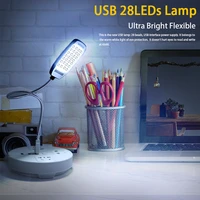 new 28led portable night lamps usb reading book lamp mobile power supply laptop lighting with switch super bright bedroom light