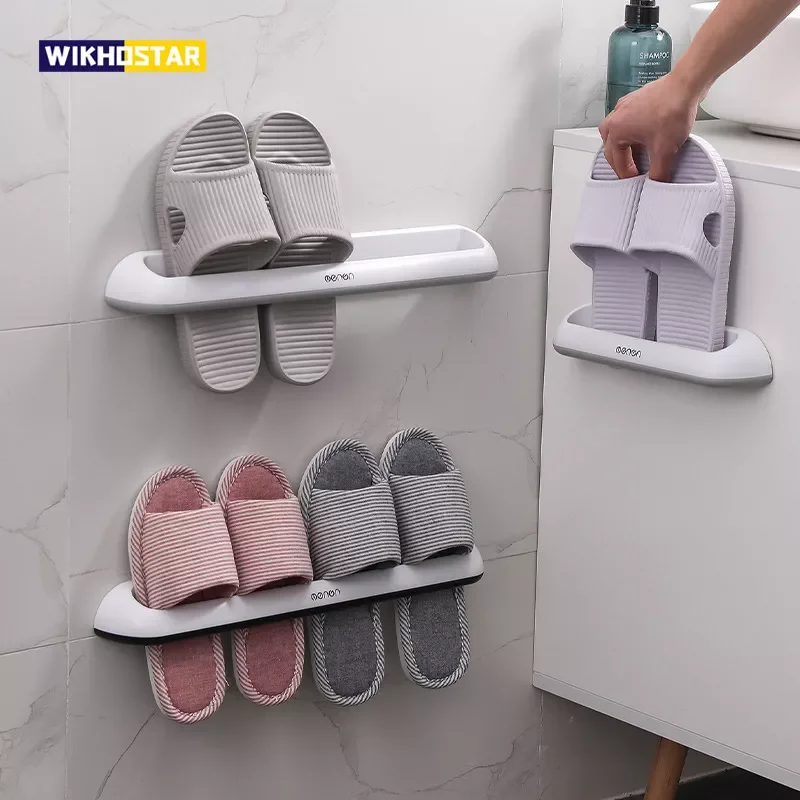 

Стеллаж для тапочек в ванную комнату, настенный, для обуви, многофункциональный органайзер для обуви, Полка для полотенец