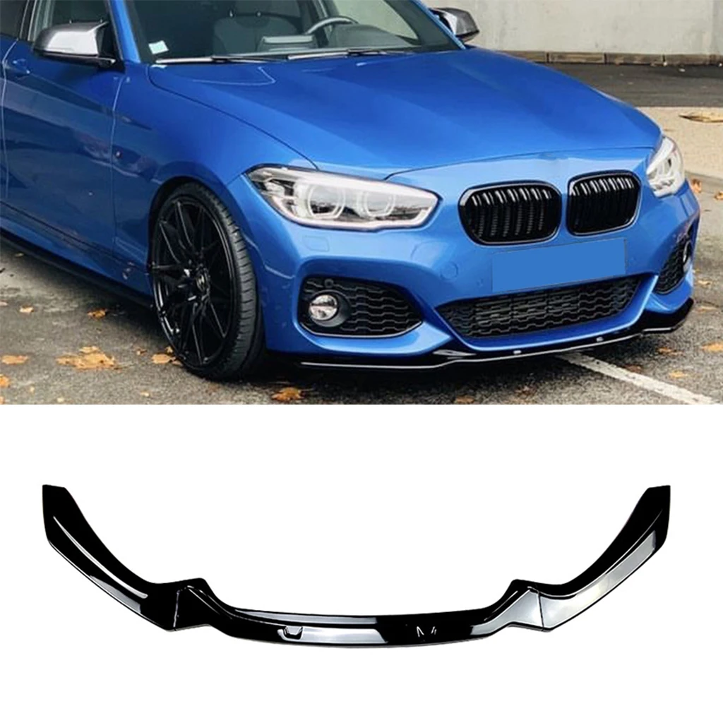 Блеск Черный передний нижний бампер спойлер губа сплиттер для BMW 1 серии F20 F21 M118i