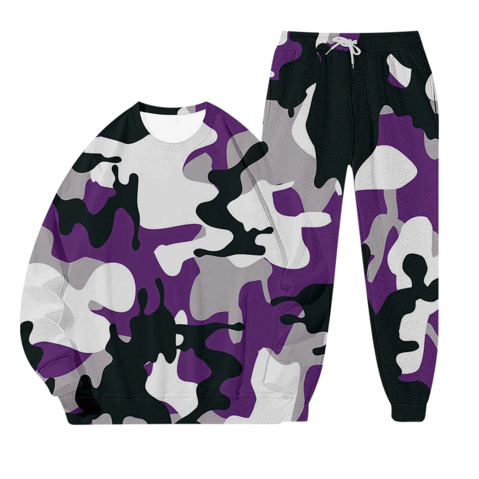 Женский осенне-зимний свитшот с круглым вырезом и длинными рукавами принтом