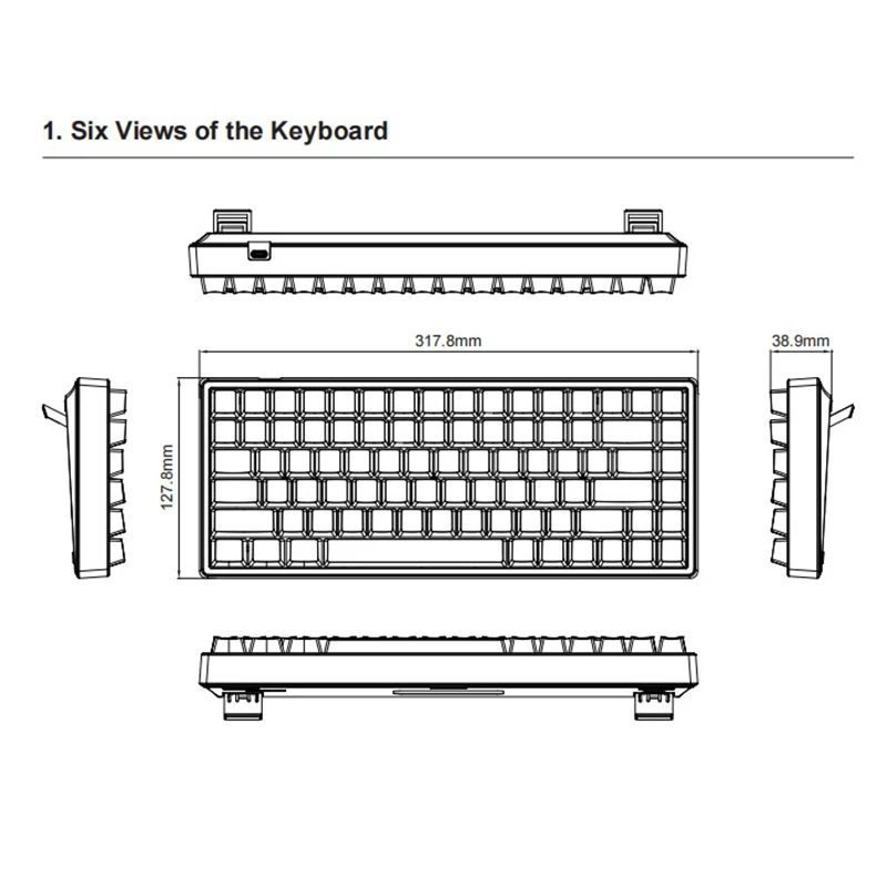 FEKER JJK84 T1 Mechanical Keyboard Kit 3/5Pin Hotswap Type-C Bluetooth 2.4G Model Built-in Battery With Or Without Light |
