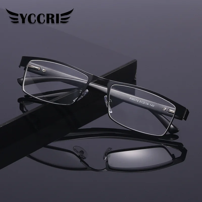 

Мужские очки для чтения с зеркальной металлической оптической оправой для дальнозоркости от + 1,0 до + 4,0