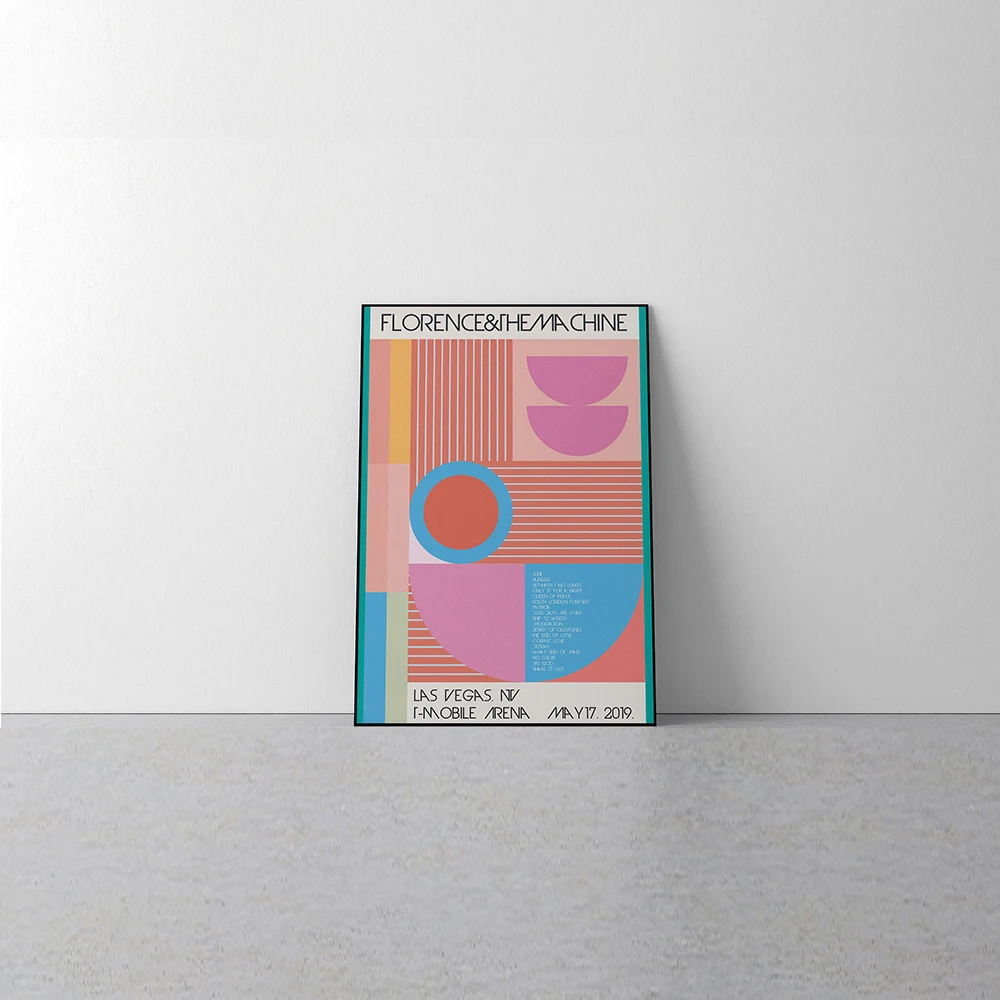 Абстрактная Минималистичная Картина на холсте Флоренция машина Gig постер