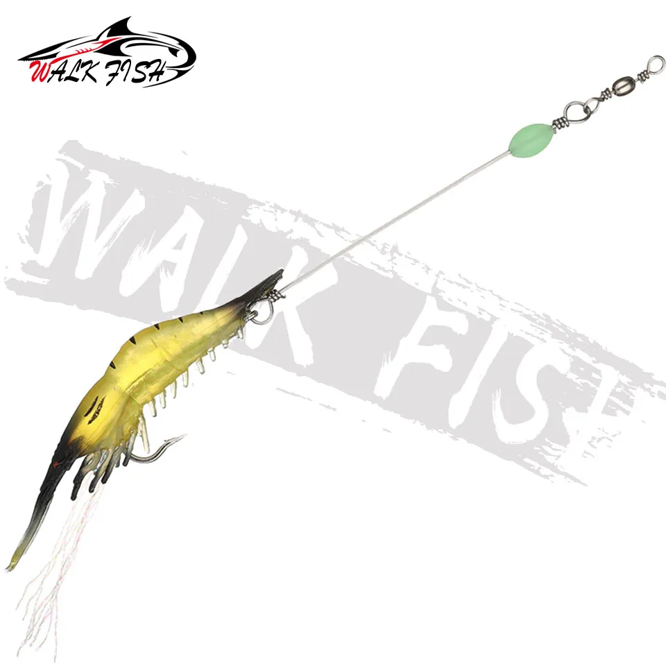 WALK FISH 7 шт./лот 5 см г светящаяся искусственная креветка мягкая силиконовая