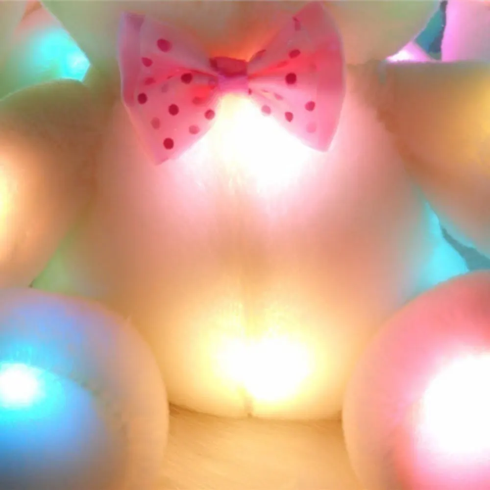 Светящаяся плюшевая игрушка со светодиодной подсветкой разноцветная мягкая для