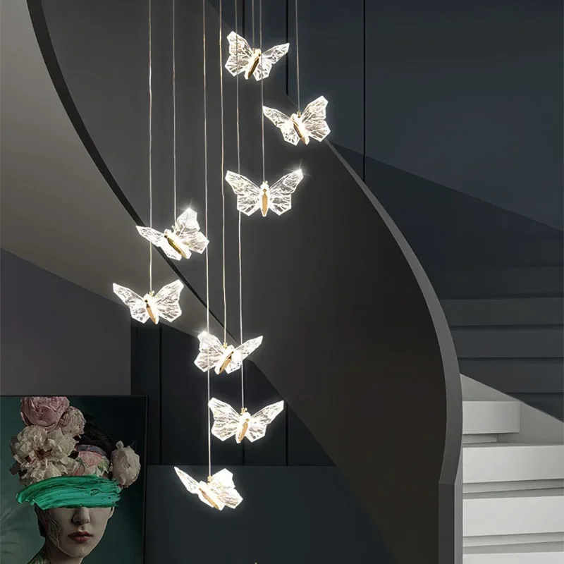 Скандинавские светодиодные подвесные светильники золотые акриловые