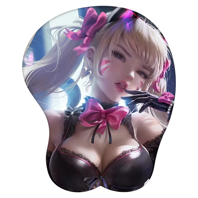 Фото 3D строительный коврик для мыши D.va, силиконовый сексуальный креативный игровой коврик для запястья, подарок №3