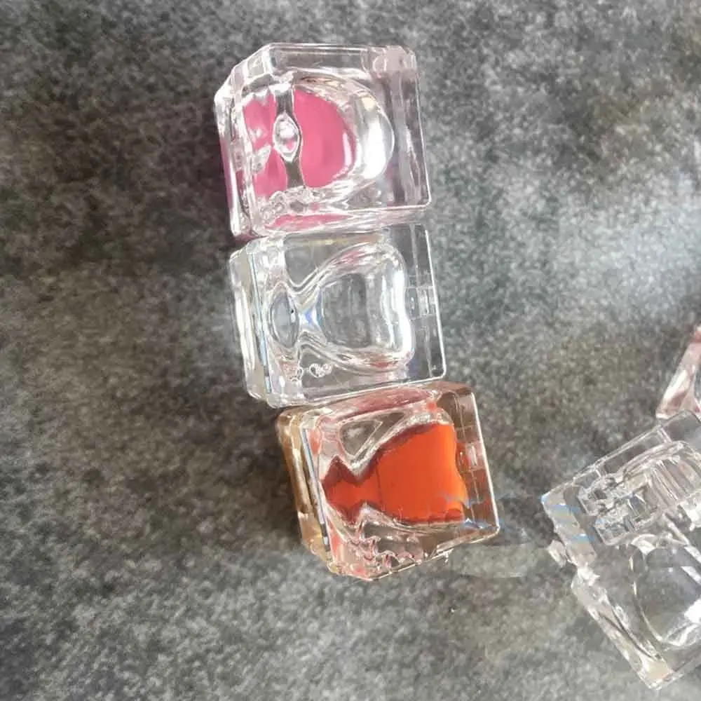 5 шт. прозрачных квадратных перезаправляемых коробок для мини-помады, бальзама для губ, лосьона, кремов из пластиковых косметических контейнеров.