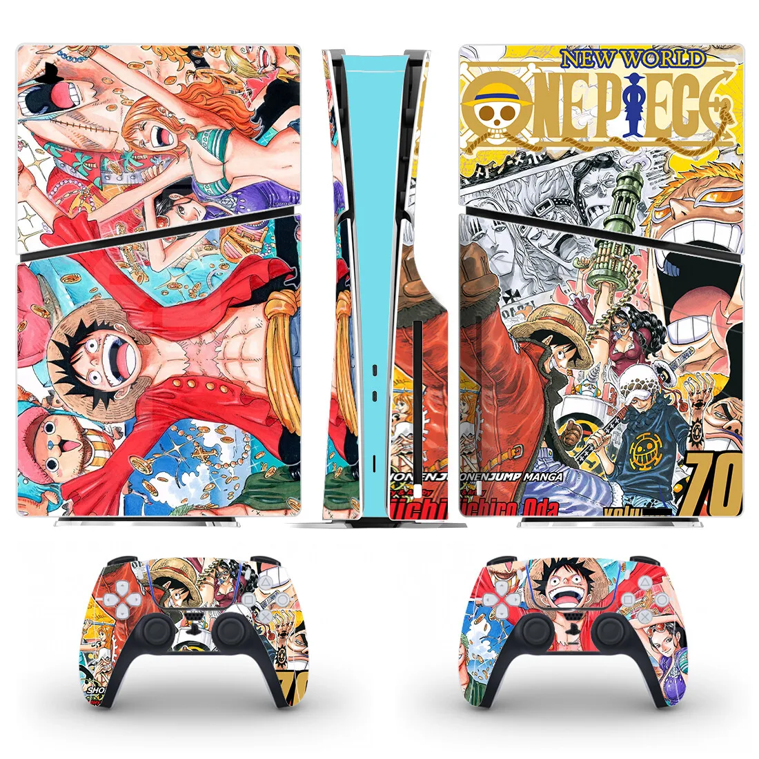 Новинка стикеры в стиле аниме Luffy Gear 5 PS5 Обложка для консоли и 2 контроллера