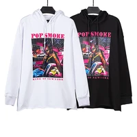22ss vlone autumn and winter new big v movie character poster pink hooded sweatshirts wholesale