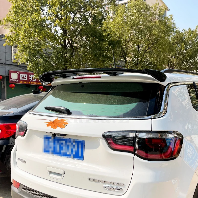 

Спойлер на крышу хэтчбека из АБС-пластика, углеродного волокна, для Jeep Compass 2015-2018 лет
