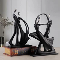 resin figure ornaments figurines home decoration nordic art couple dancing figure decor for living room office wedding gifts