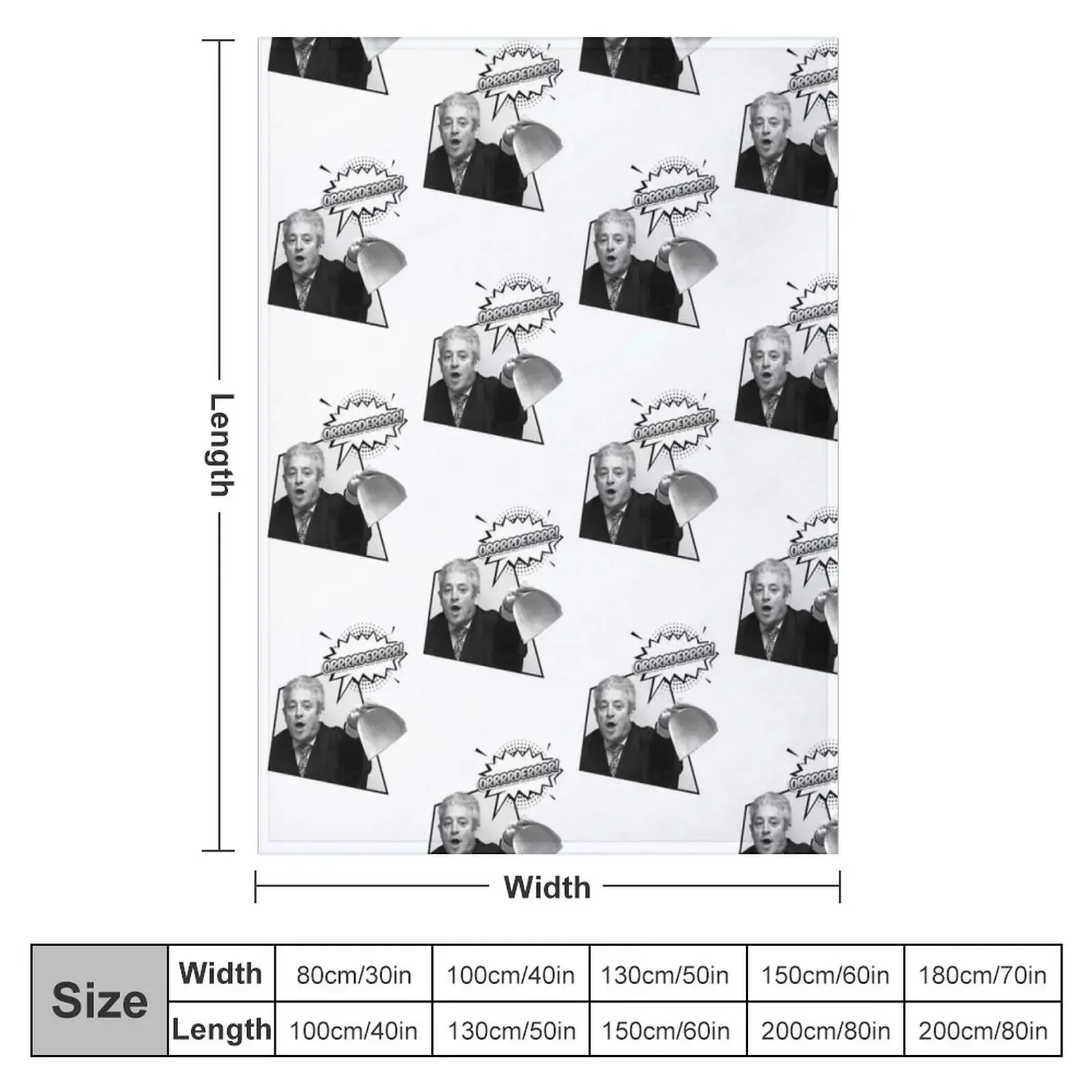 Брекмент | John Bercow Ordeeer!- Черно-белое одеяло для дивана-кровати Лохматое дивана