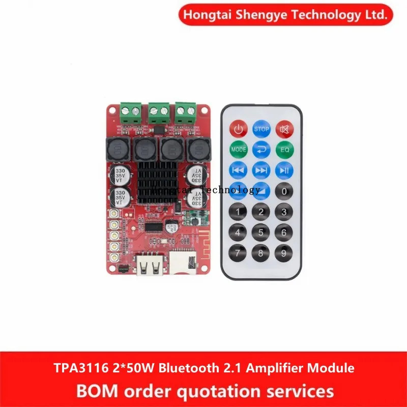 TPA3116 2*50 Вт модуль усилителя 2X50 bluetooth 2 1 TF карта декодирования с пультом
