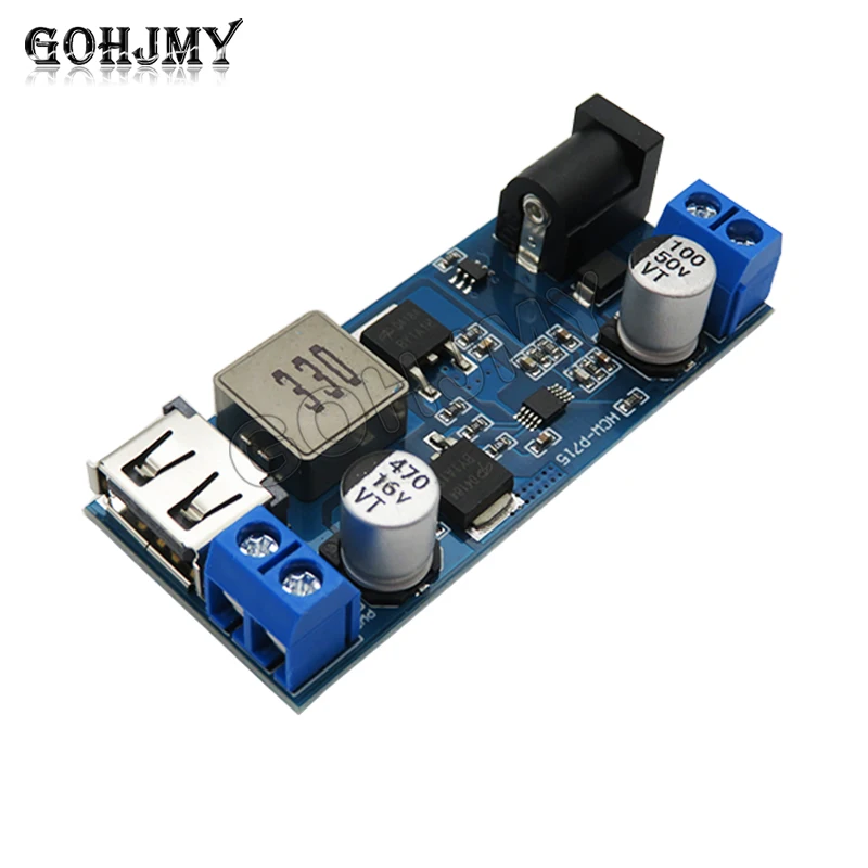 Понижающий модуль питания GOHJMY 24В/12В в 5В 5А LM2596S
