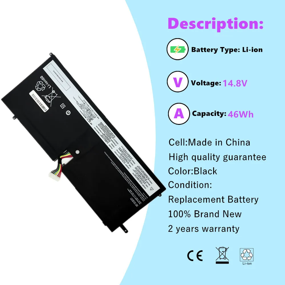 Аккумулятор для ноутбуков Lenovo ThinkPad X1 Carbon (серии 3444, 3448, 3460) 45N1070, 45N1071 (art.: 3920db0ef98fc) - 3920db0ef98fc