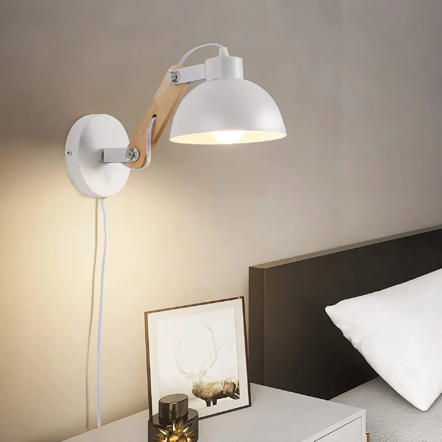 

Настенные светодиодные лампы белого и черного цвета для гостиной, прикроватный светильник для коридора, фойе, креативное минималистичное к...