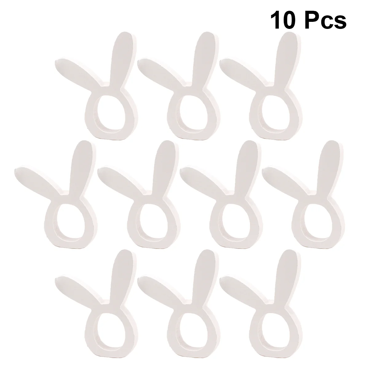 

Napkin Ring Wood Rabbit Rings Easter Bunny Dinner Buckles Holders Holder Ear White Party Buckle Banquet