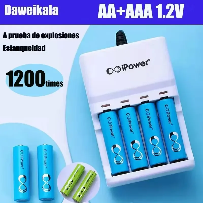 Аккумуляторная батарея AA + AAA 1 2 В Ni - MH 1000 мАч 3a Batería De Flash Aa Con Soporte 2pcaa /
