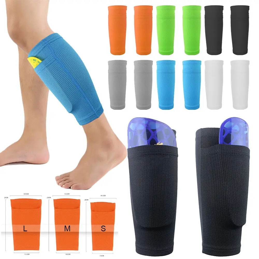 

Soft Sports Shinpads Pocket Instep Socks Soccer Shin Pads Cover Leg Guard Sleeves Football Shin Holder