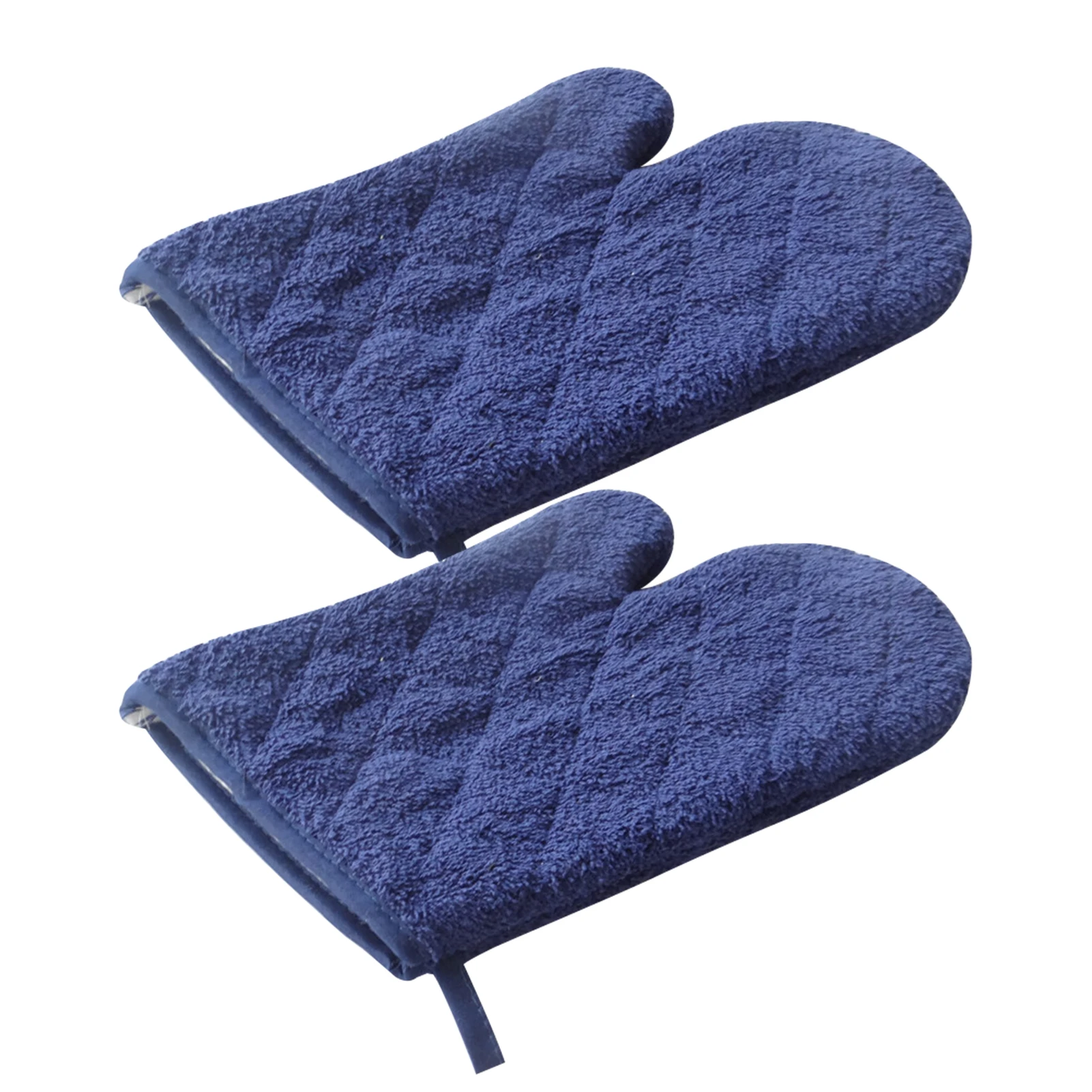 

1pair Non-Slip Heat Resistant Baking Soft BBQ Home Grilling Anti Scald Oven Mitt Insulation Thickened Microwave Gloves Kitchen