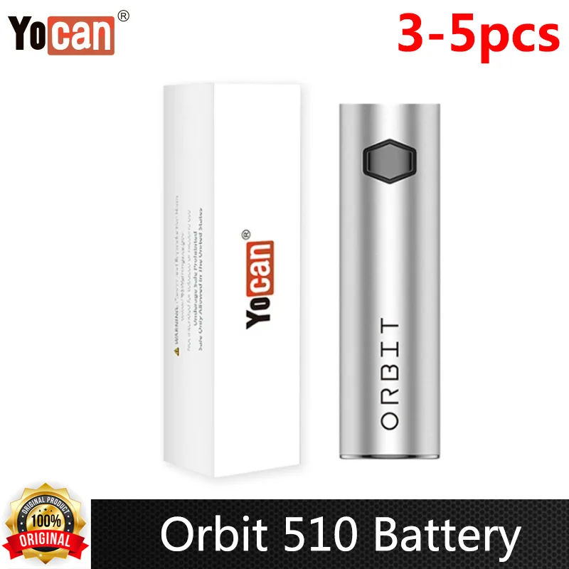 

Original Yocan Orbit Box Mod 510 Battery 1700mAh Variable Voltage Type-C 510 Thread Atomizer Wax Vaporizer Electronic Cigarette