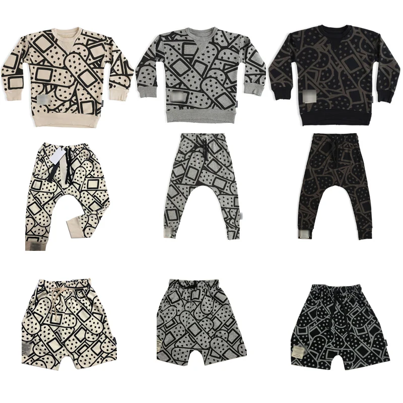 

Детский хлопковый свитер с принтом Nu, брендовый пуловер с милым рисунком для мальчиков и девочек, верхняя одежда для малышей, Осень-зима 2022