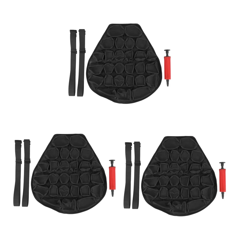 

3X Motorcycle Air Seat Cushion Pressure Relief Ride Seat Cushion TPU Water-Fillable Seat Pad For Cruiser Touring Saddles