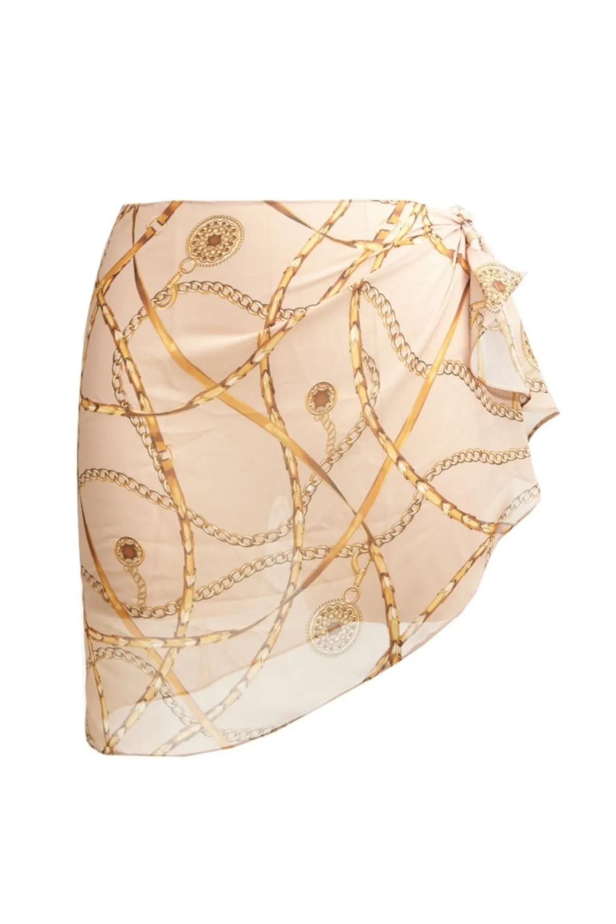 

Women's Pareo Beige Mini Swimwear Cover Up Dress Sexy Tunic Suit Beachwear Female Beach Bikini Cover Loose Mini Dress