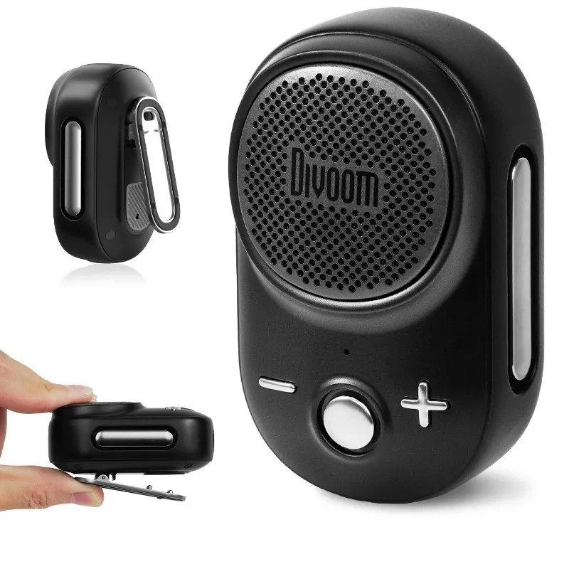 Фото Портативная Bluetooth-колонка Divoom Itour-S, водонепроницаемая (IP67), для кемпинга, с креплением на ремень, 10 часов работы, стильный дизайн №2
