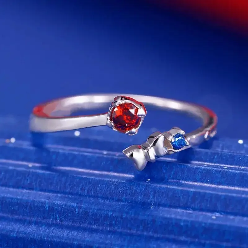 Женское кольцо в стиле аниме Детектив Конан стразы женские кольца ювелирные