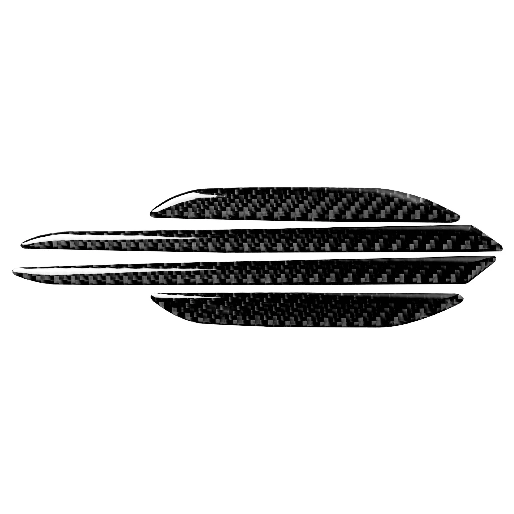 

4 шт., наклейки из углеродного волокна для салона автомобиля, дверной рожок, декоративная накладка, наклейки для Audi A4 B9 RS4 S4 2017 2018 2019