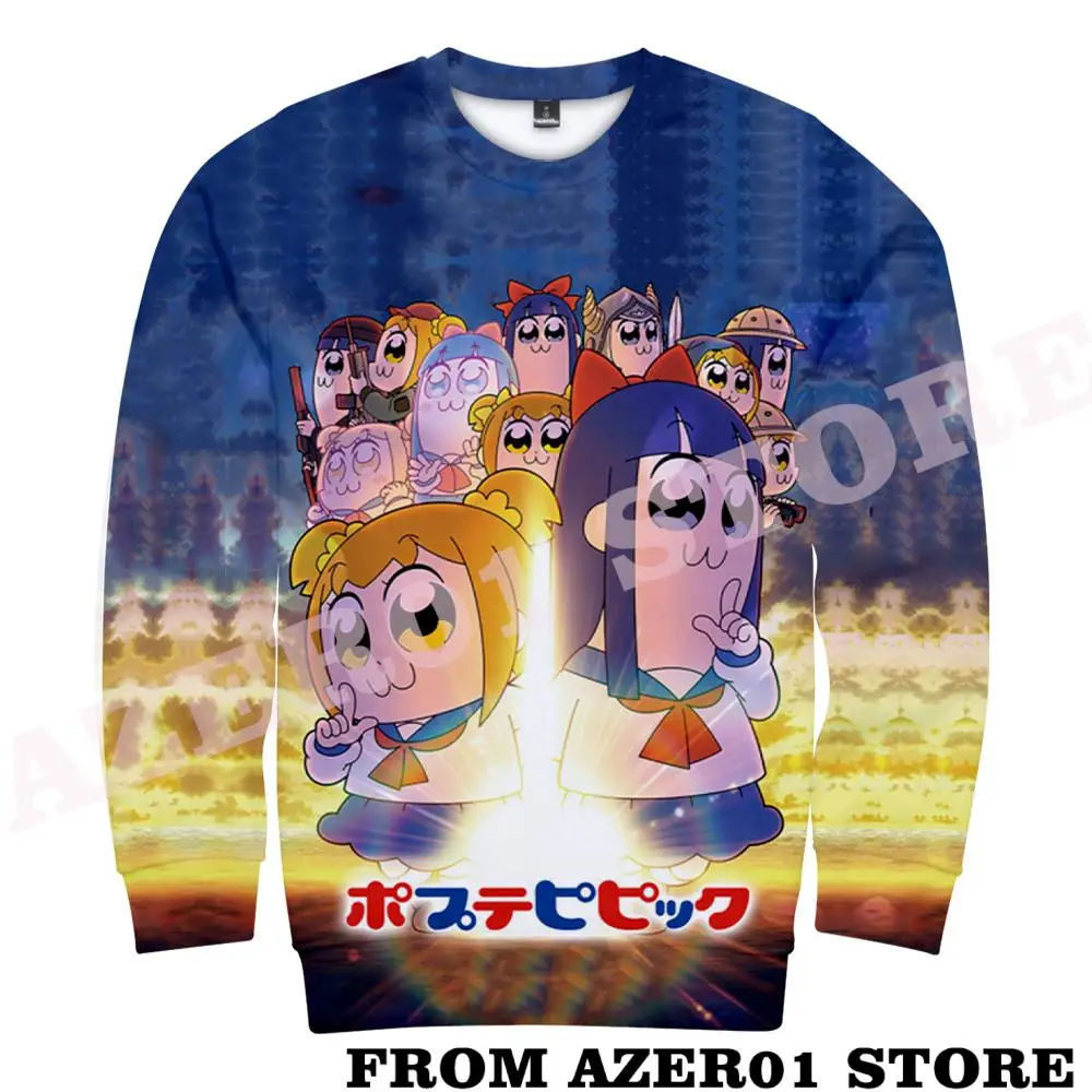 Pop Team Epic Merch CREWNECK autumn winter Men/Women casual Round sweatshirt New Anime Hoodies