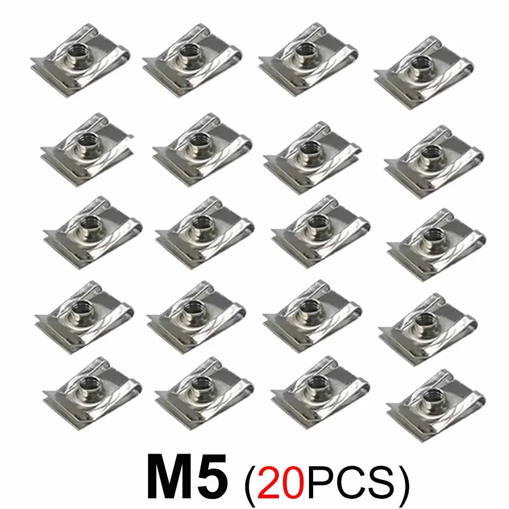 

Клипсы U-образные из нержавеющей стали для автомобилей, мотоциклов, скутеров, мопедов, 20/10 шт.