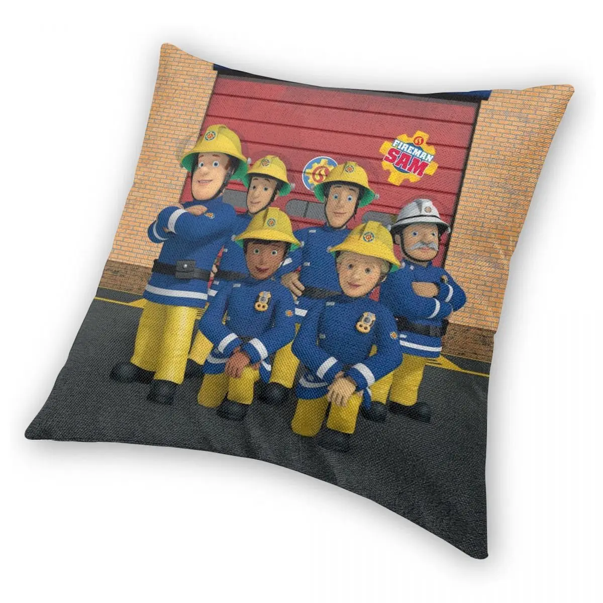 Квадратный чехол Fireman Sam для подушки полиэстеровый льняной бархатный